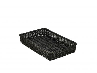 Wicker Display Basket Black 46X30X8cm