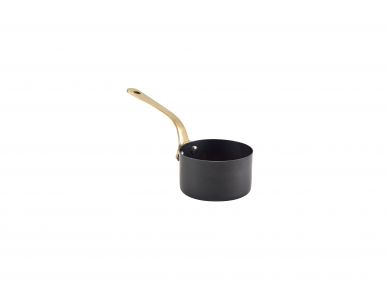 GenWare Black Vintage Steel Mini Sauce Pan 7.8 x 4.5cm - Pack of 6