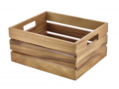 Genware Acacia Wood Box/Riser GN 1/2