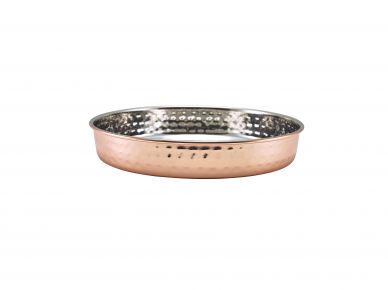 GenWare Hammered Copper Plated Presentation Plate 20cm