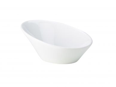 Genware Porcelain Oval Sloping Bowl 16cm/6.25