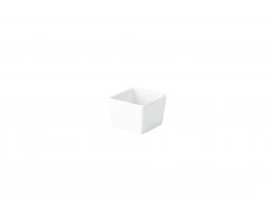 Genware Porcelain Square Dish 6.4 x 4.8cm/2.5 x 2