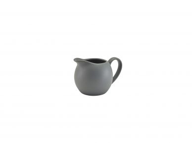 Genware Porcelain Matt Grey Jug 14cl/5oz - Pack of 6