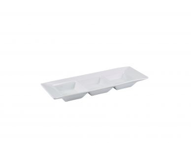 GenWare Porcelain Triple Dish 25.4 x 9cm/10 x 3.5