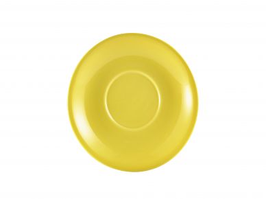 Genware Porcelain Yellow Saucer 16cm - Pack of 6