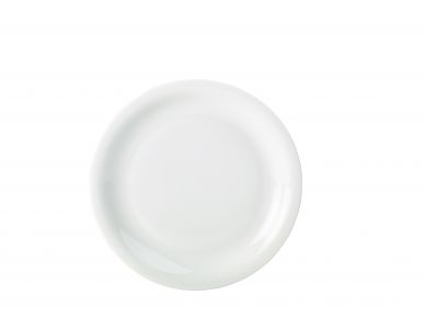 Genware Porcelain Narrow Rim Plate 26cm/10.25