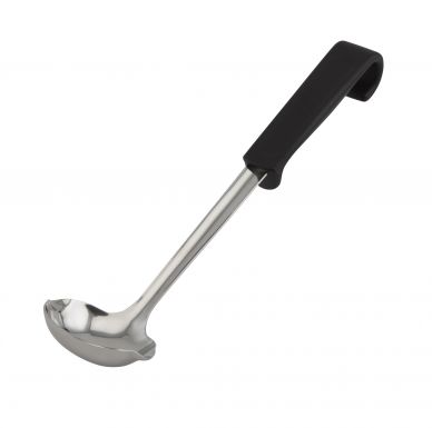 Genware Plastic Handle Sauce Ladle Black