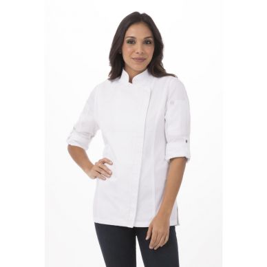 Chef Works Urban Womens Hartford Long Sleeve Zip Chef Jacket