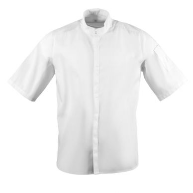 Southside Band Collar Chefs Jacket White