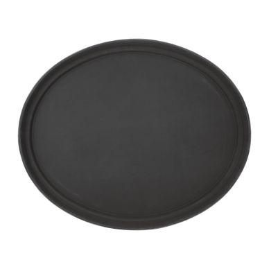 Olympia Kristallon Polypropylene Oval Non-Slip Tray Black 685mm