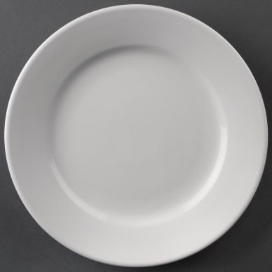 Olympia Athena Wide Rimmed Plates 165mm White (Pack of 12)