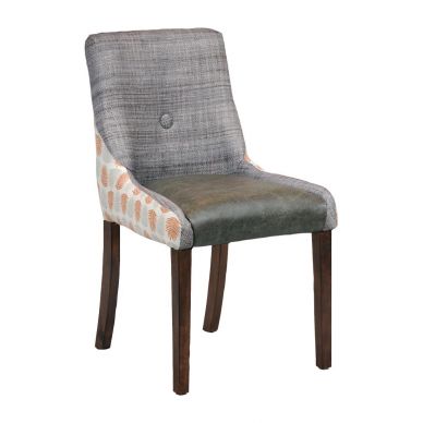 Bath Dining Chair Vintage with Alfresco Mandarin Back Saddle Ash Seat