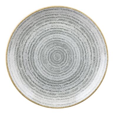 Churchill Studio Prints Homespun Stone Grey Coupe Plate 165mm (Pack of 12)