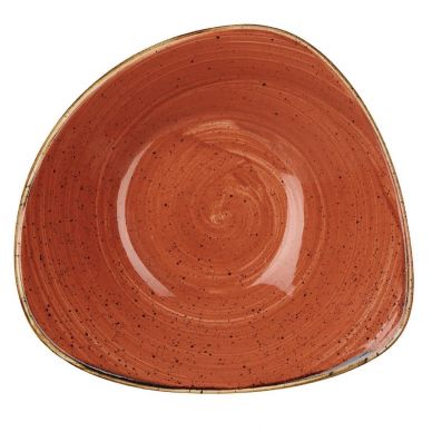 Churchill Stonecast Triangle Bowl Spiced Orange 200mm (Pack of 12)