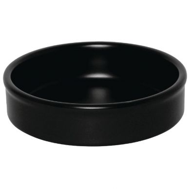 Olympia Mediterranean Stackable Dishes Black 134mm (6 Pack)