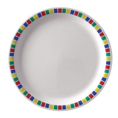 Olympia Kristallon Fairground Melamine Dinner Plates 230mm (Pack of 12)