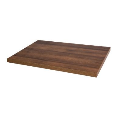 Bolero Pre-drilled Rectangular Table Top Rustic Oak 1100(W) x 700(D)mm