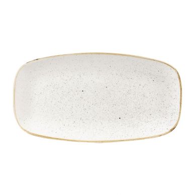 Churchill Stonecast Rectangular Plates Barley White 127 x 269mm