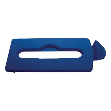 Rubbermaid SJRS Stream Topper Paper Slot Lid Blue