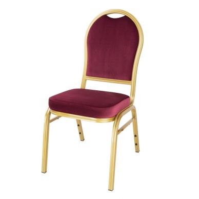 Bolero Regal Banquet Chairs Claret (Pack of 4)