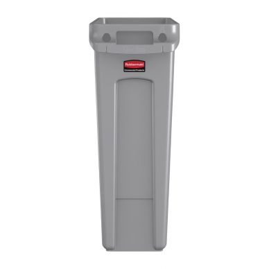 Rubbermaid Slim Jim Container With Venting Channels Grey 87Ltr