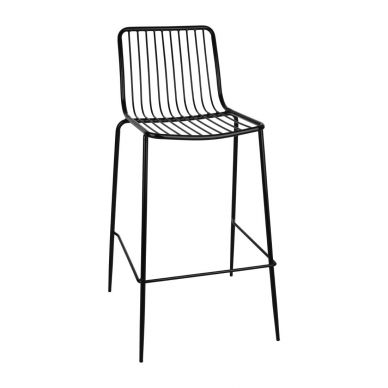 Bolero Steel Wire High Stools Black (Pack of 4)