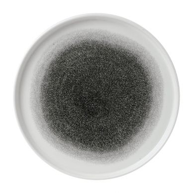 Churchill Raku Walled Plates Quartz Black 260mm (Pack of 6)