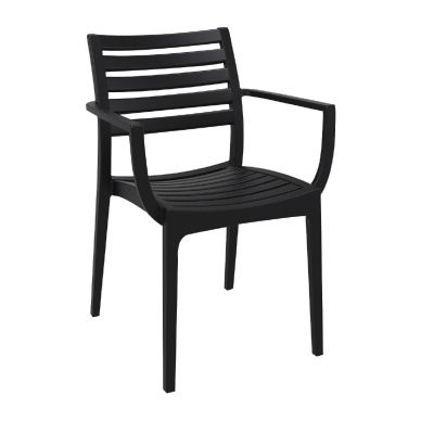 Artemis Arm Chair Black (Pack of 2)