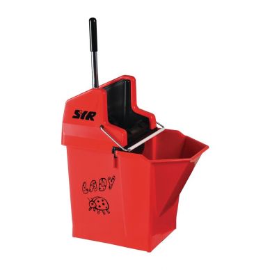 SYR NU Lady 2 Combine System Mop Bucket and Wringer 9Ltr Red