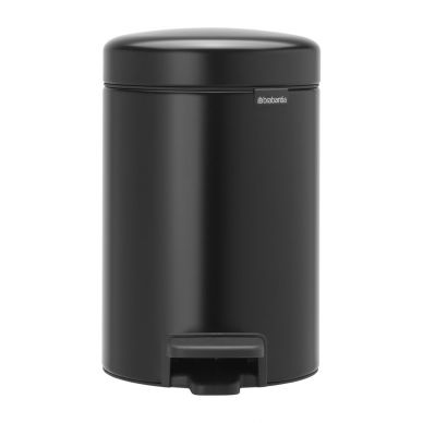 Brabantia Newlcon Pedal Bin Matt Black 3Ltr