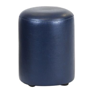 Cylinder Faux Leather Bar Stool Midnight (Pack of 2)