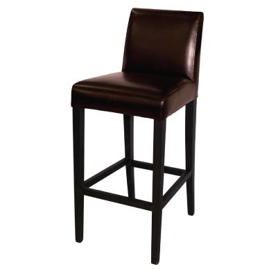 Bolero Faux Leather High Bar Stool Brown (Single)