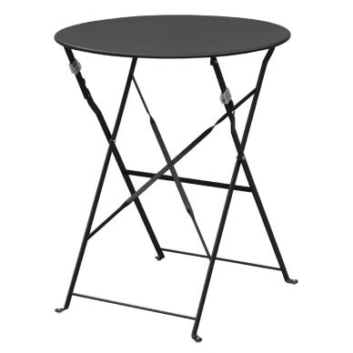 Bolero Black Pavement Style Steel Table 595mm