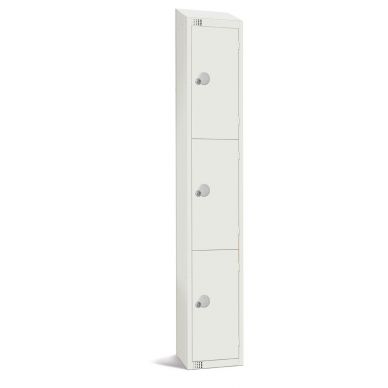 Elite Three Door 450mm Deep Lockers White