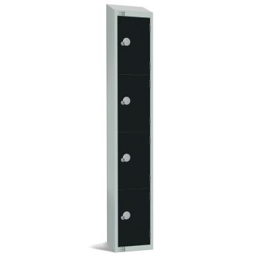 Elite Four Door 300mm Deep Lockers Black