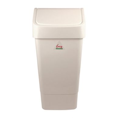 SYR Polypropylene Swing Bin White 50Ltr