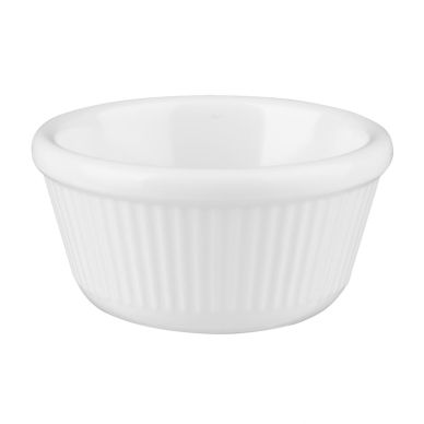 Olympia Kristallon Melamine Fluted Ramekins White 70mm (12 pack)