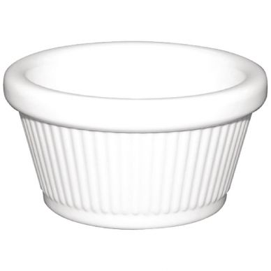 Olympia Kristallon Melamine Fluted Ramekins White 70mm (Pack of 12)