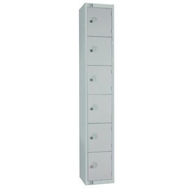 Elite Six Door 300mm Deep Lockers Grey