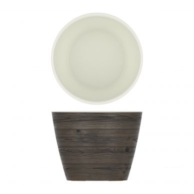 Oak/White New Haven Melamine Bowl 26.5 x 20cm