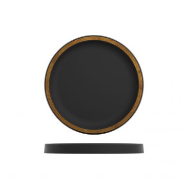 Copper/Black Utah Melamine Round Tray 23cm