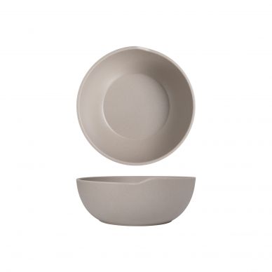 Sand Brown Copenhagen Round Melamine Bowl 20 x 7.5cm - Pack of 6