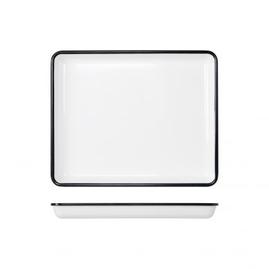 Black/White Melamine Athens GN1/2 Tray 32.5 x 26.5cm