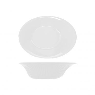 Opulence White Boston Melamine Oval Bowl 30.5 x 22.5 x 8cm - Pack of 8