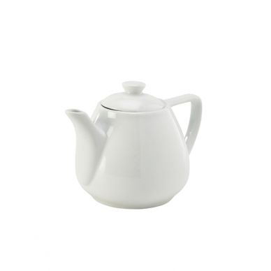 Genware Porcelain Contemporary Teapot 45cl/16oz - Pack of 6