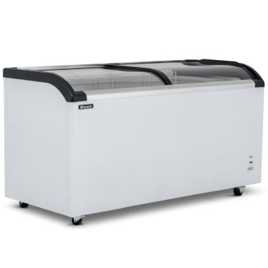 Blizzard Curved Glass Lid Freezer 520L