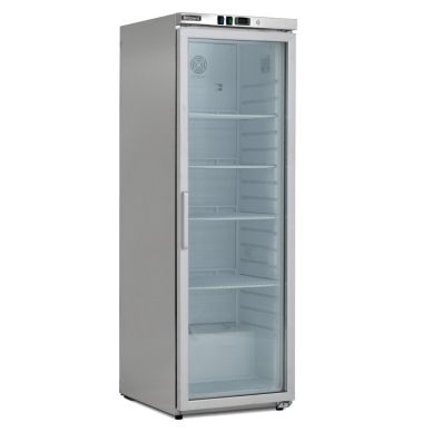 Single Glass Door Stainless Steel Refrigerator