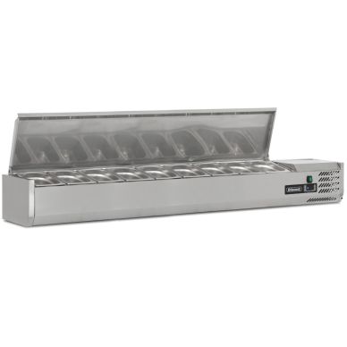 Blizzard 1/4 Gastronorm Prep Top With Hinged Lid 2000mm(W)