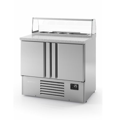 Infrico 2 Door Compact Gastronorm Pizza Prep Counter 230L