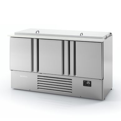 Infrico 3 Door Compact GN Saladette with Cutting Board 355L